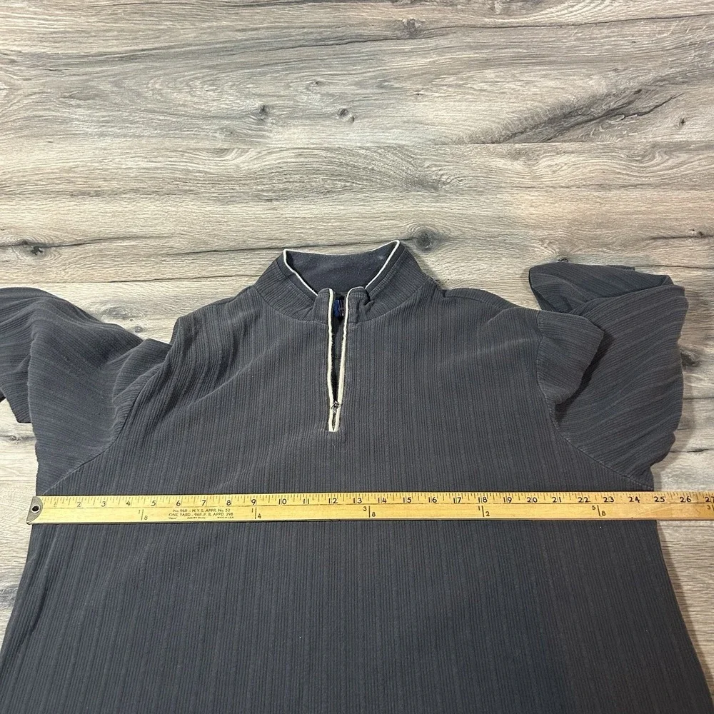 Vintage Jantzen Sweater‎ Mens XL Black 1/4 Zip
